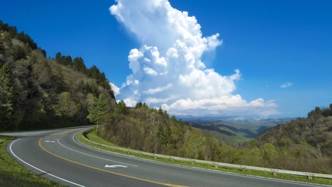 Open views down valley