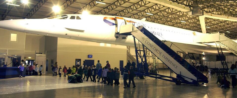 The Concorde aircraft at the National Museum of Flight