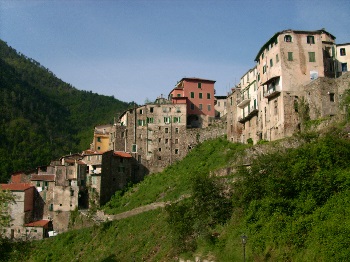 the village of Pigna Imperia Italy